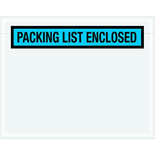 Teyp Mantığı TLPL458 Ambalaj Listesi Ekli Zarflar, Panel Yüzü, 7 x 5 1/2, Mavi (1000'li Paket)