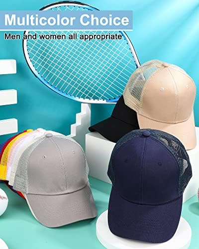 Coume 12 Adet Örgü beyzbol şapkası Pamuk Yıkanmış Ayarlanabilir beyzbol şapkası s Kamyon Şoförü beyzbol şapkası Golf Baba
