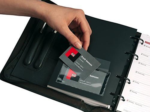 Kartvizit için Dayanıklı 57x90mm Pocketfix Plus Cep - Şeffaf (10'lu Paket)