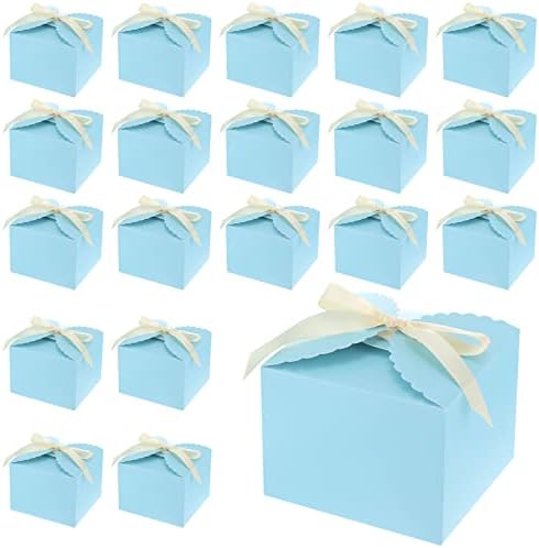 20 Adet Küçük Hediye Kutuları Kurdeleler ile 4. 75x4. 75x3. 55 İnç Kağıt Hediye Kutusu Kapaklı dekoratif Hediye Kutusu Bebek