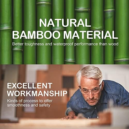 Wısuce %100 Gerçek Bambu Köşe Rafı, 4 Katmanlı İstiflenebilir Duş Köşe Rafları, Köşe Depolama Standı, Küçük Köşe Raf Sayacı