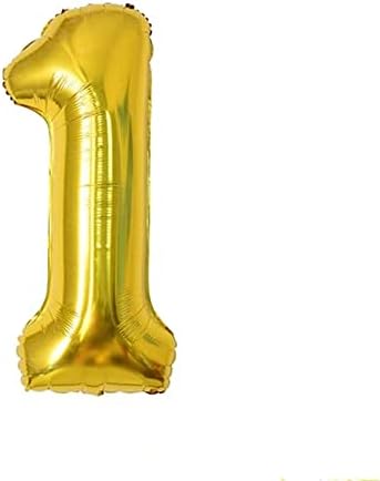 40 İnç Altın Numarası 1 Taç Balonlar Set, 1st Doğum Günü Balonlar Çocuklar için, Düğün Anniversar Kutlama dekorasyon balonları.