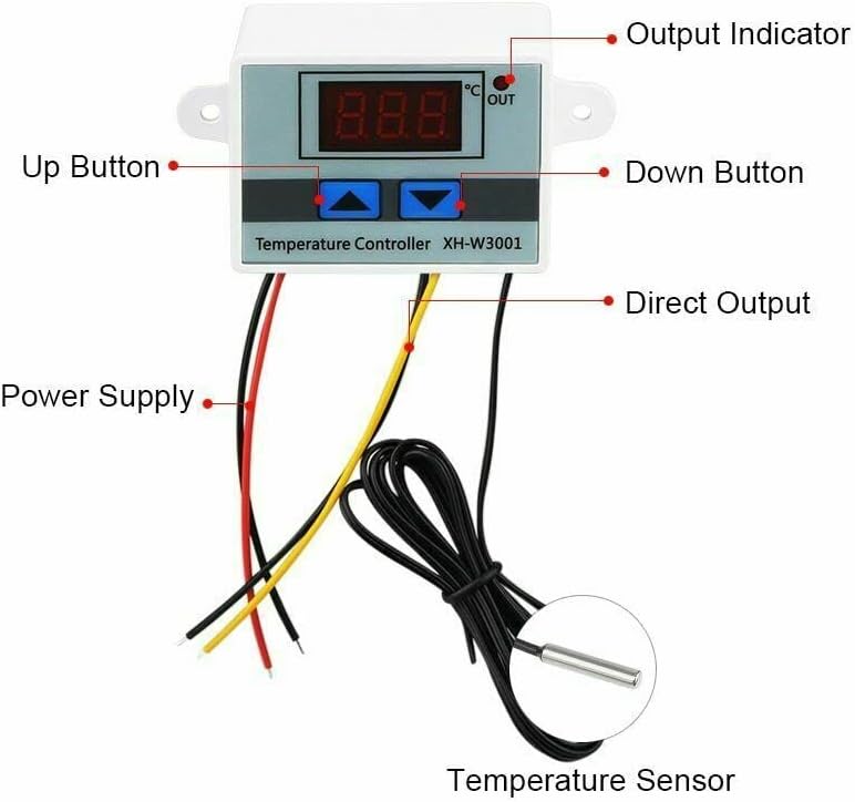 110 220V Kuluçka Dijital sıcaklık kontrol cihazı Termostat Anahtarı Probu Test Cihazı