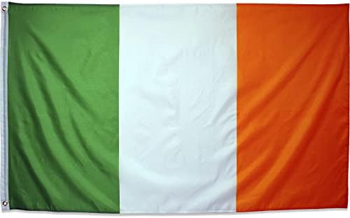Eugenys İrlanda İrlanda Bayrağı 3x5 Ayaksız irlanda Yaması Dahildir - Parlak Canlı Renkler, Dayanıklı Pirinç Grometler, Çift