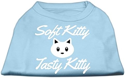 Mirage Evcil Hayvan Ürünleri 20 inç Softy Kitty, Tasty Kitty Serigrafi Köpek Gömleği, 3X-Large, Bebek Mavisi