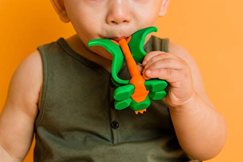 Bebek Muz-Mistik Ejderha Diş Fırçası, Eğitim Diş Kaşıyıcı Diş Fırçası Bebek, Bebek ve Yürümeye Başlayan Çocuk için