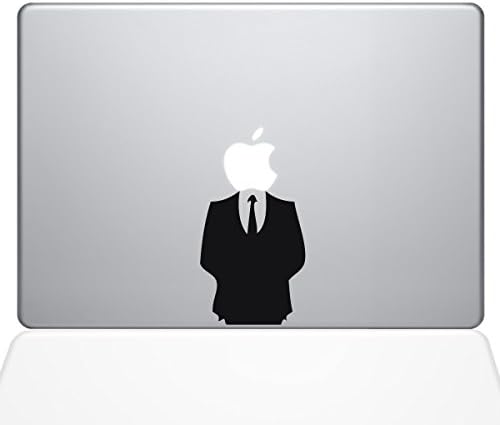 Çıkartma Gurusu Takım Elbiseli Adam MacBook Çıkartması Vinil Çıkartma-13 MacBook Pro (2015 ve Üstü) - Siyah (1121-MAC-13P-BLA)