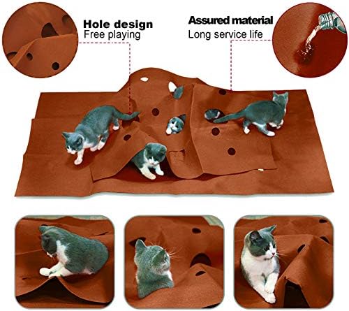 ZYHHDP Katlanabilir Aktivite Kedi Oyun eğitim pedi Çizilmeye Dayanıklı Bite Oyuncaklar Tünelleri Paspaslar Kedi İnteraktif