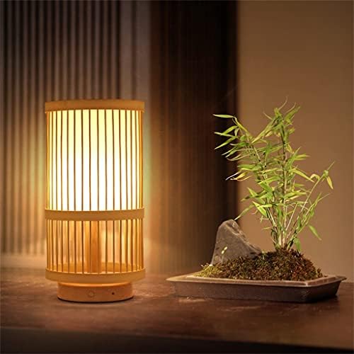 YLYAJY Japon Tipi masa lambası Retro Yatak Odası Başucu Lambası Antik Rüzgar Dekorasyon Dokuma Zemin Lambası