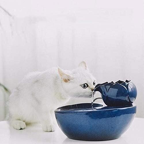 pet Su Sebili Kedi İçme Suyu Çeşmesi, Kediler ve Köpekler için 1.2 Litre Seramik Pet Su Çeşmeleri, Sessiz Pompalı ve Filtreli