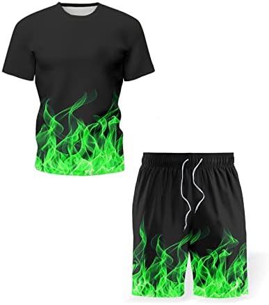 Eşofman Erkekler için Giyim erkek İki Parçalı 3D Takım Elbise Koşu Spor Yaz Spor Siyah Ceket Takım Elbise Erkekler için