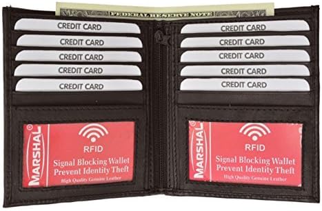 RFID Engelleme 2 KİMLİK Bifold Hipster kredi Kartı cüzdanı Premium Kuzu Derisi Deri
