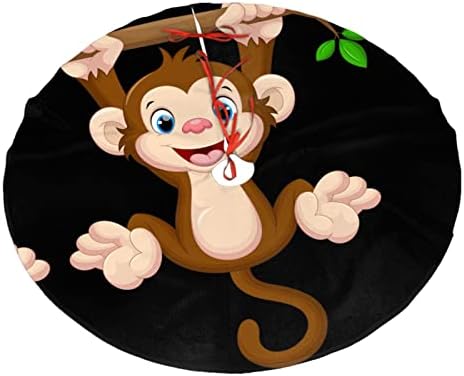 Noel Ağacı Etek Karikatür Maymun Noel Peluş Ağacı Etek 48 İnç Dantel Up Noel Dekorasyon için