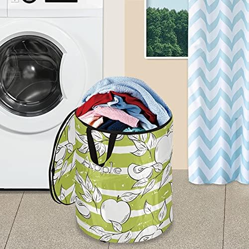 Meyve Baskılı Pop Up çamaşır sepeti kapaklı Katlanabilir Depolama Sepeti Katlanabilir çamaşır torbası Kamp için Kreş Odası