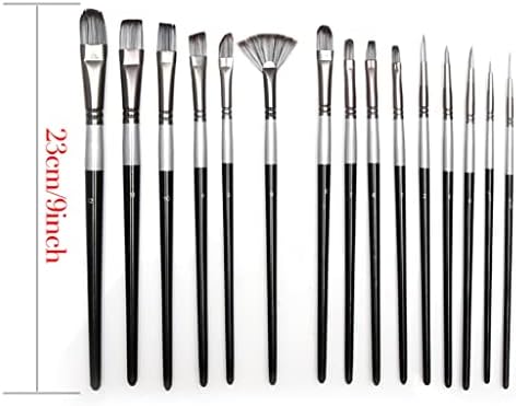 CZDYUF 15 adet Boya Fırçaları Farklı Şekil Naylon Saç Sanatçısı Boyama Fırçası Akrilik Yağ Suluboya Sanat Malzemeleri