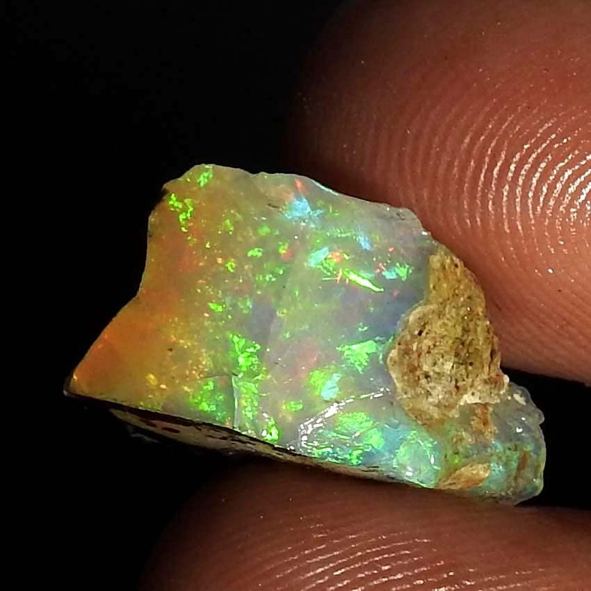 Jewelgemscraft™ 06.00 Ct. Ultra Yangın Ham Opal Taş, Doğal Kaba, Taş Kristalleri, Etiyopya Opal Kaya, Takı Yapma Malzemeleri,