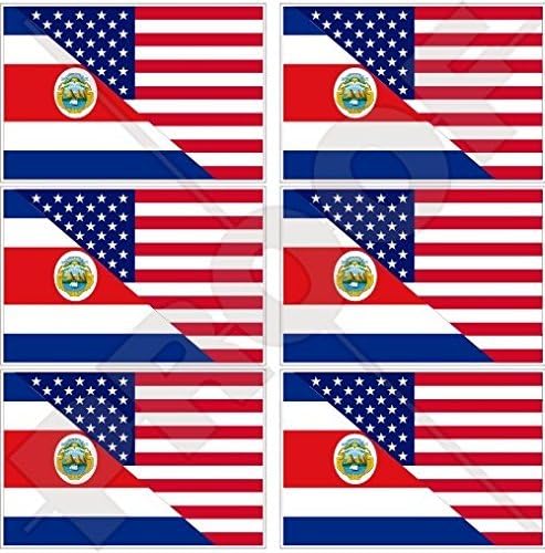 ABD Amerika Birleşik Devletleri ve KOSTA RİKA Tico, Amerikan Kosta Rika Devlet Bayrağı 40mm (1,6) cep telefonu Vinil Mini