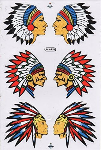 1 Sayfalık-Amerikan Kızılderili Sioux Apache Cheyenne Etiket Boyutu 1 Sayfa: 27 cm x 18 cm Şeffaf ATV Motokros Motosiklet