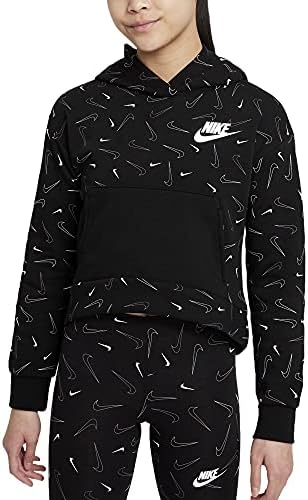 Nike Kız Çocuk Spor Giyim Baskılı Polar Kapüşonlu Sweatshirt