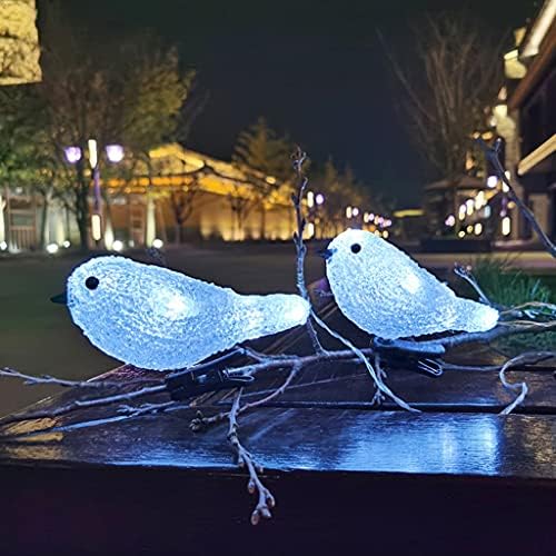 SJYDQ 5 Led akrilik kuş çelenk ışık zinciri çim Led parti dekorasyon tatil güneş enerjili peyzaj lambası (Renk: OneColor)