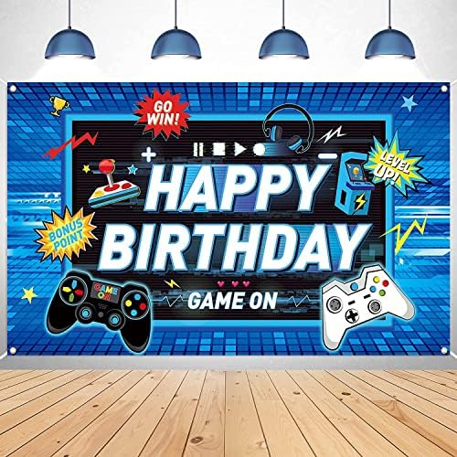 Video oyunu Zemin Parti Afiş Oyun Tema Doğum Günü Partisi Fotoğraf Arka Plan Oyun Parti Sahne Oyun Hayranları için Çocuk