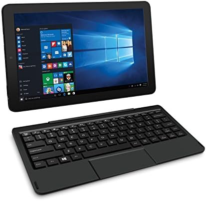 RCA Cambio 10.1 2'si 1 Arada Tablet 32GB Intel Dört Çekirdekli Windows 10 Siyah Dokunmatik Ekranlı Dizüstü Bilgisayar Bluetooth