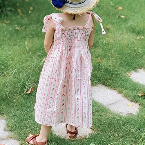 Renkli Çocukluk Bebek Kız yaz elbisesi Yürümeye Başlayan Kayış Önlüklü Çiçek Boho Plaj Elbise Tulum Sisters Eşleştirme Kıyafetler