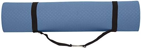 YOUBTQ Yoga Mat Kaymaz, 6mm Kalınlığında TPE Kaymaz Yoga Mat / spor salonu matı (183x61x0.6cm) Derin Mavi, Kadınlar Erkekler