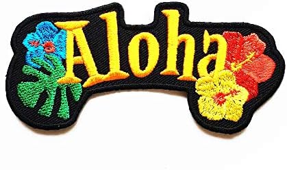 Aloha Hawaii Adası Demek Aloha Yaz Plaj Çocuklar Karikatür Demir on Patch İşlemeli Yama Malzemeleri Ceket Çanta Kot Sırt
