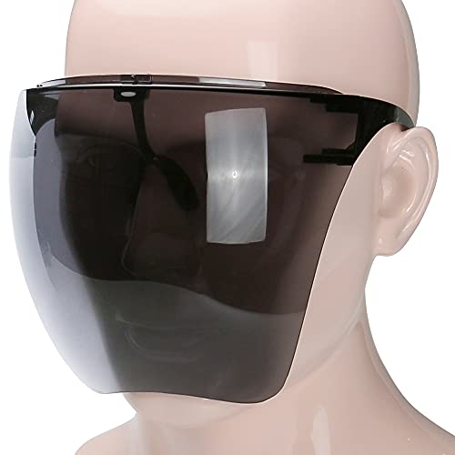 MEIGIX Anti Sis Gözlüğü Güneş Gözlüğü Unisex Vizör Tam Yüz Koruyucu Kalkan Gözlük Moda Renkli Lens Gözlük (Siyah)