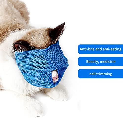Mapıfly Kedi Namlu Nefes Örgü Kedi Ağız Maskesi Bakım Emniyet Çantası Anti-Bite Anti Miyav Önlemek Kedi Isırma Tırmalama