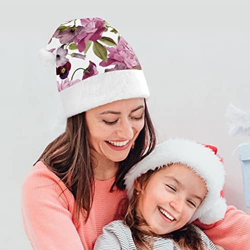 Şakayık Noel Şapka Santa Şapka Unisex Yetişkinler için Konfor Klasik Noel Kap Noel Partisi Tatil için