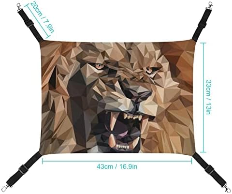 Evcil hayvan hamağı Aslan Kedi yatak Ayarlanabilir Askıları ve Metal Kanca ile 16.9x 13