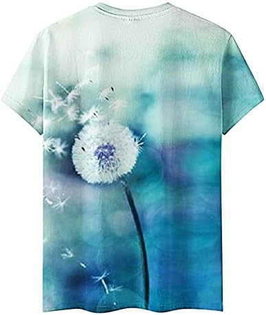 Kadın gömleği Uzun Kollu Kadın Bluz Moda Rahat Üst Gömlek Kısa Kollu Çiçek Baskılı T Shirt Yuvarlak Boyun