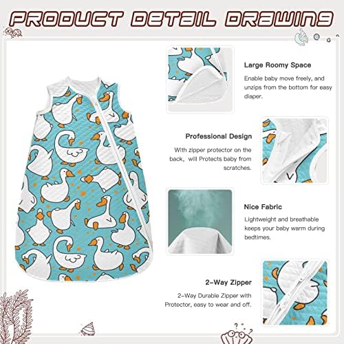 yenidoğan Bebekler için vvfelıxl Uyku Tulumu,Karikatür Komik Kaz Bebek Giyilebilir Battaniye, Bebek için Kundak Geçiş Uyku