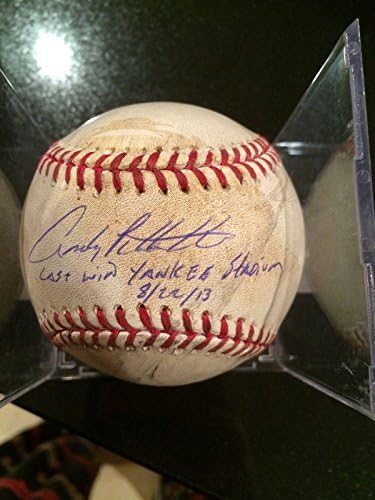 Andy Pettitte İmzalı Yazılı Son Galibiyet Yankee Stadyumu 8/22/13 Mlb-steiner Holos-MLB İmzalı Oyun Kullanılmış Beyzbol Topları