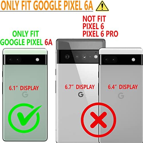 Circlemalls Google Piksel 6A Durumda, [Uygun Değil Piksel 6] [Temperli Cam Ekran Koruyucu Dahil], askeri Sınıf 12 ft Damla