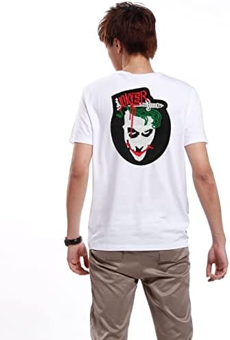 Addones 4 Adet Karikatür Joker Logosu Demir On İşlemeli Yama Dikmek Ceketler Sırt Çantaları Kot Pantolon ve Giysi Rozeti