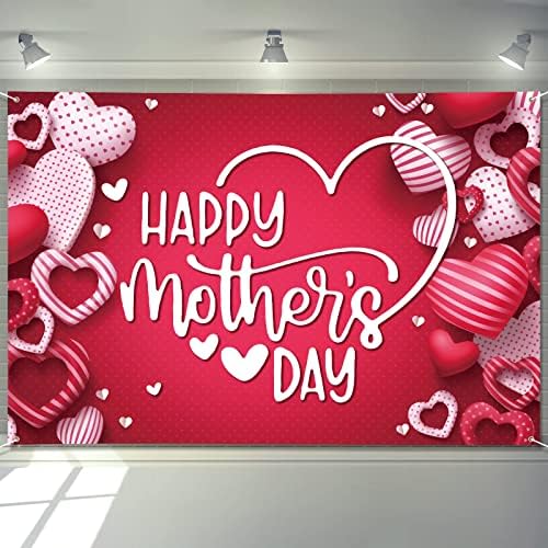 Arosche Anneler Günü Süslemeleri Afiş 72 x 48 Zemin Mutlu anneler Günü Çiçekleri Lale Pembe Fotoğraf Arka Plan Mevsimlik