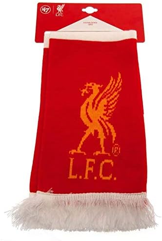 Liverpool FC - 47 Marka Kırmızı ve Beyaz Otantik EPL İthal Eşarp