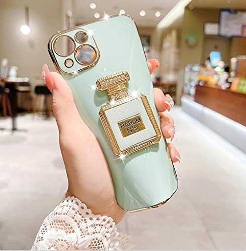 Poowear iPhone 13 Pro Max Kılıf ile uyumlu, parfüm Şişeleri Halka Tutucu Standı Kickstand Glitter Sparkle Tasarım Kadın Kızlar