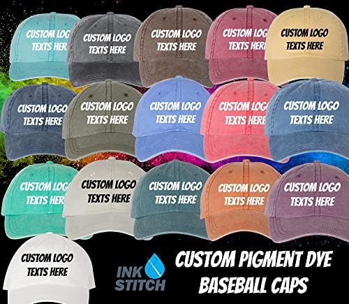 MÜREKKEP DİKİŞ Sp500 Unisex Özel Nakış Logo Metinleri Kişiselleştirilmiş Pigment Boya Beyzbol Kapaklar