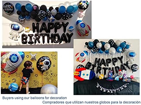 NUDİTO Uzay Teması Doğum Günü Balonları Seti. Erkekler için Doğum günü partisi süslemeleri. 67 ADET Mutlu Yıllar Balonları.