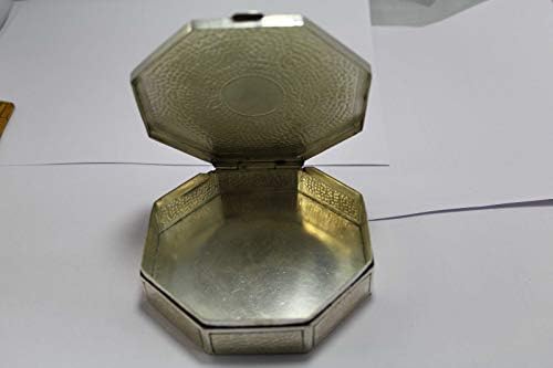 Rajasthan Taşlar El Yapımı 925 Ayar Gümüş Biblo Kutusu El Sisli Gerçek Yakut, zirkon Taş