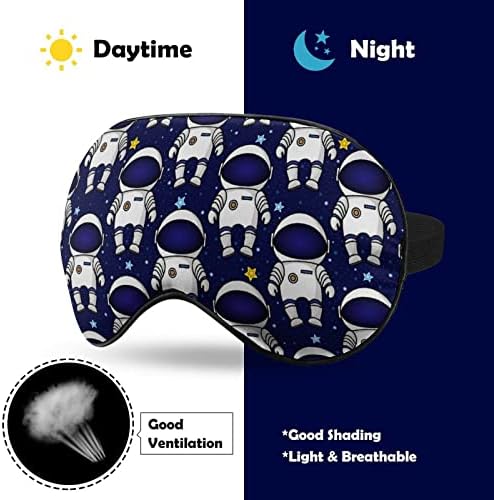 Astronotlar Uzay Uyku Maskesi Yumuşak Körü Körüne Taşınabilir Göz Maskesi Erkekler Kadınlar için Ayarlanabilir Kayış ile