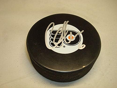 Chris Therien İmzalı Philadelphia Flyers Hokey Diski İmzalı 1A İmzalı NHL Diskleri