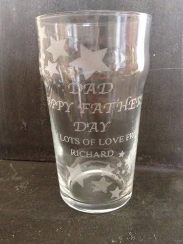 Yıldızlarla Kişiselleştirilmiş Babalar Günü Bira Bardağı Bardağı-isim ekle