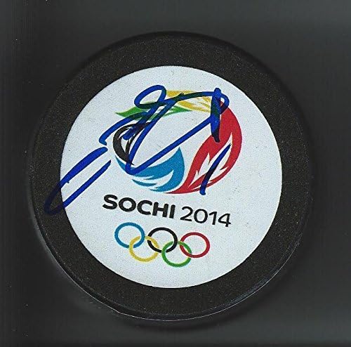 Semyon VARLAMOV İmzaladı SOÇİ 2014 Olimpiyatları Rusya Disk ÇIĞ İmzalı NHL Diskleri