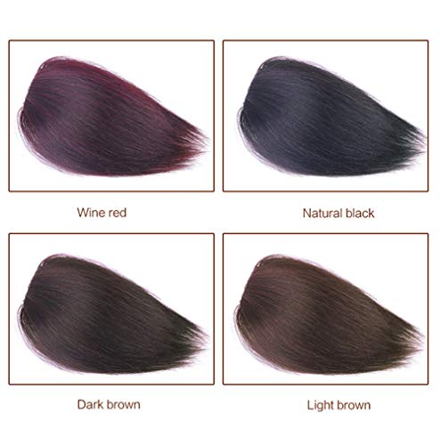 Düz Kalın Kafa Üst Döşeme Wiglet Klip İnsan Saçı Topper Kadınlar için Puf Saç Modelleri 25cm / 3 klipler Siyah