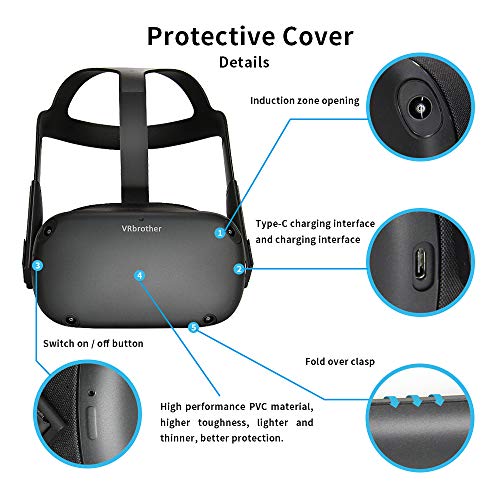 VRbrother Yeni Sürüm Denetleyici Silikon CoverMask Oculus Görev VR kulaklık kolu kızılötesi için ayrılmıştır fonksiyonlardan